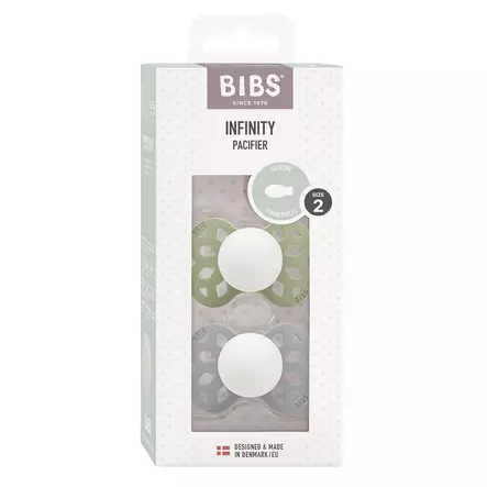 Bibs Infinity silikonitutti Sage/Cloud Night pakkaus. - Tutit ja tuttinauhat - 275116 - 2
