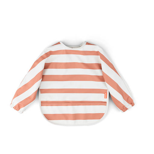 Done By Deer ruokalappu hihoilla Stripes Papaya. - Ruokalaput - 1333206 - 1