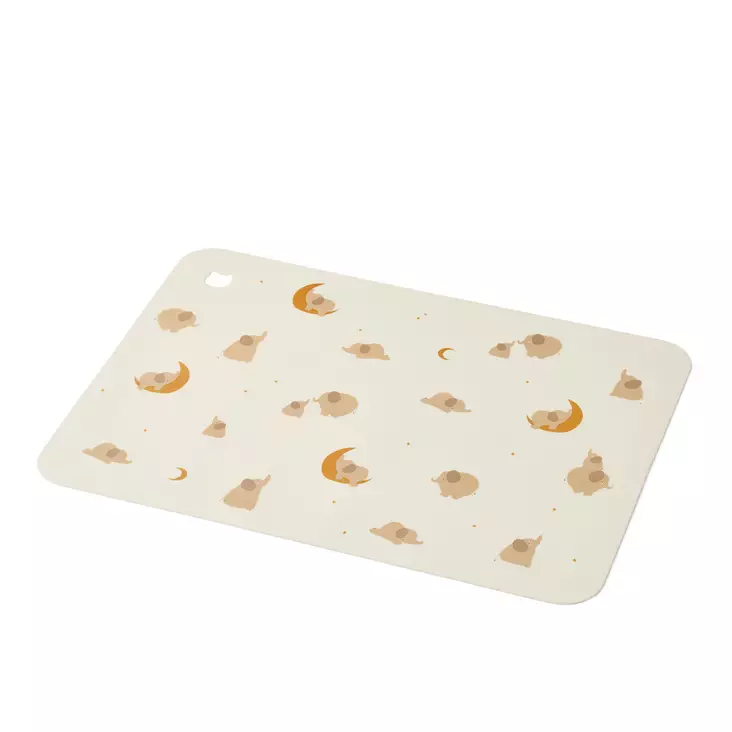 Ruokailualusta silikonia Liewood Jude Elephant/Creme De La Creme. - Ruokailualustat - 15059-2506 - 1