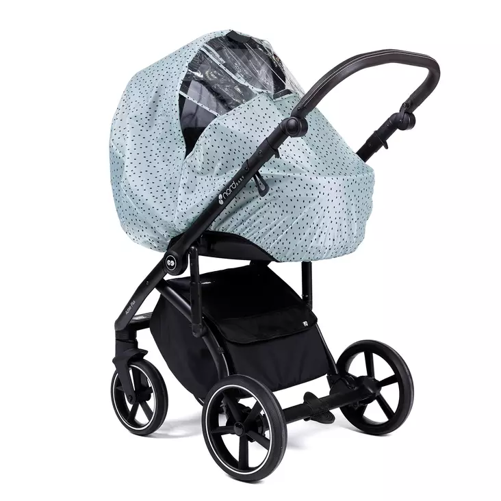 Sadesuoja vaunuun Nordbaby Universal Mint Dotty. - Sadesuojat vaunuihin ja rattaisiin - 293456 - 1