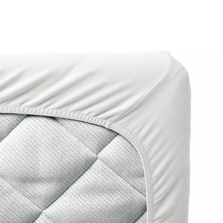 Tinynord bambu muotolakana pinnasänkyyn White 60x120 cm. - Pussilakanat ja aluslakanat - 305006 - 1