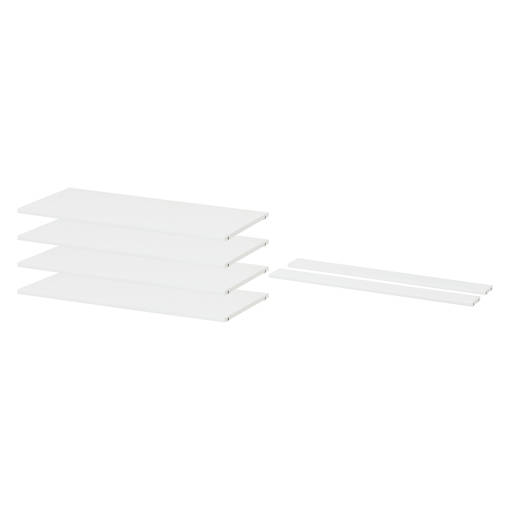 STOREY kokoelma, hyllyt 4kpl, ristikannttimet 2kpl, 100 cm - valkoinen - Lisäosat hyllyköihin - 38-0005-82-106 - 1