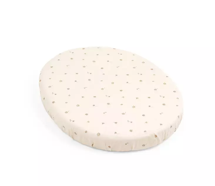 Stokke muotolakana Sleepi Miniin V3 Flower Ecru OCS. - Pussilakanat ja aluslakanat - 683006 - 1