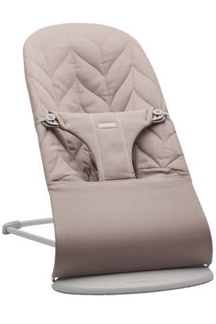 BabyBj=C3=B6rn Bouncer Bliss sitteri Woven Petal Quilt Sand Grey. - Sitterit - BB006317 - 1