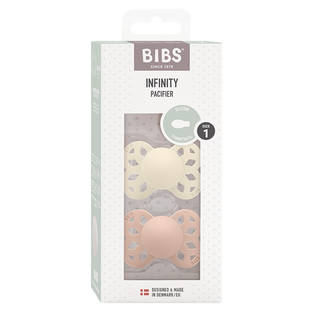 Bibs silikonitutti Infinity v=C3=A4riss=C3=A4 Ivory/Blush paketti. - Tutit ja tuttinauhat - 265107 - 2