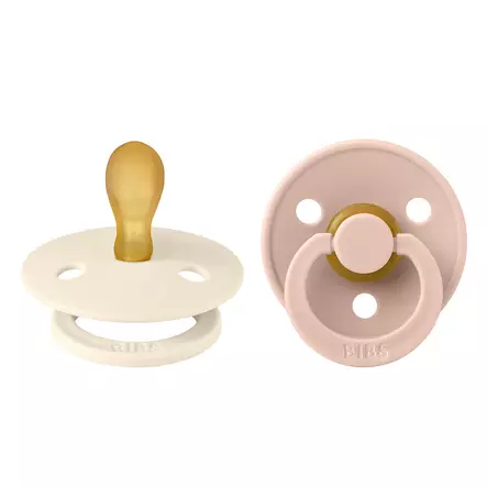 Bibs luonnonkumitutti 2 kpl 0-6 kk Ivory/Blush, symmetrinen. - Tutit ja tuttinauhat - 2121417 - 1