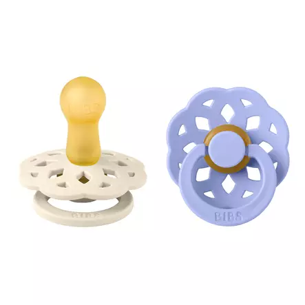 Bibs Boheme luonnonkumitutti 2 kpl 6-18kk, Ivory/Hush. - Tutit ja tuttinauhat - 240247 - 1