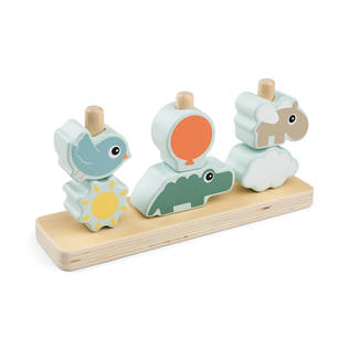 Palikkalelu Done By Deer Stacking toy Happy clouds colour mix. - Puulelut - 4844367 - 1
