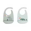 Done By Deer ruokalappu silikonia 2 kpl Playground Colour Mix. - Ruokalaput - 1369637 - 1