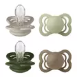 Bibs Supreme 4-pack silicone 0-6kk Sand/Sage/Hunter Green/Dark Oak - Tutit ja tuttinauhat - 160437 - 1