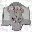 Lämpöpussi Nordbaby footmuff Mars Grey, kokonaan aukeava pussi on helppo käyttää. - Lämpöpussit rattaisiin - 263107 - 4