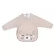 Tinynord Binot ruokalappu hihoilla Beige dot print. - Ruokalaput - 304347 - 1