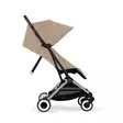 Matkarattaat CYBEX Orfeo Almond Beige pystyasennossa. - Matkarattaat ja lastenrattaat - 525000317 - 2