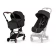 Cybex Coya Comfort rattaat ja vaunukoppa Rosegold, Sepia Black. - Matkarattaat ja lastenrattaat - 526000177 - 1