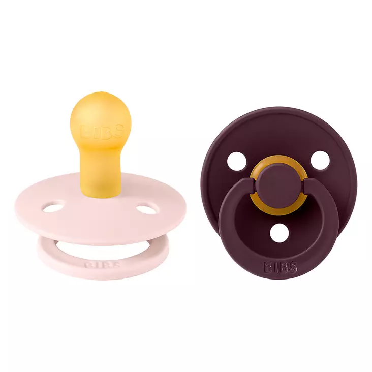 Bibs luonnonkumitutti 2 kpl 0-6kk Petal/Plum. - Tutit ja tuttinauhat - 110467 - 1