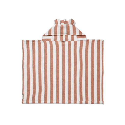 Liewood huppupyyhe Vilas Waffle stripes white/tuscany rose. - Huppupyyhkeet ja kylpytakit - 19044-1477 - 1