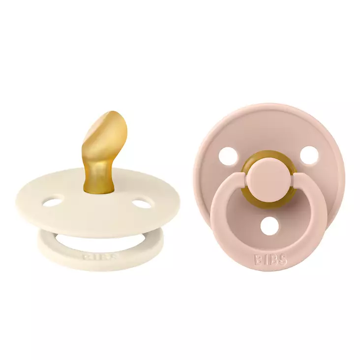 Bibs luonnonkumitutti 2 kpl 0-6 kk Ivory/Blush, anatominen. - Tutit ja tuttinauhat - 2111417 - 1