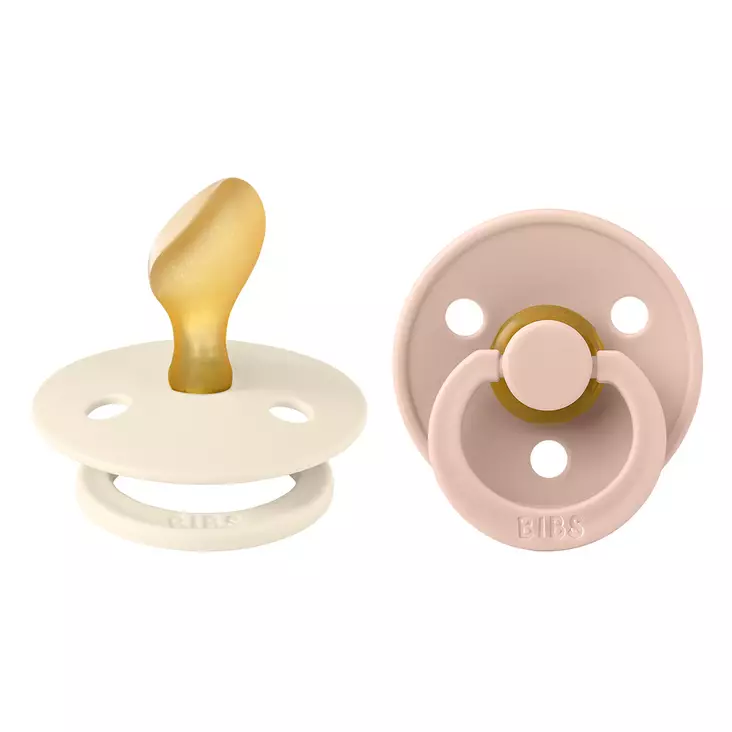 Bibs luonnonkumitutti 2 kpl 6-18 kk Ivory/Blush, anatominen. - Tutit ja tuttinauhat - 2211417 - 1