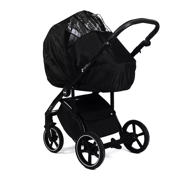 Sadesuoja vaunuun Nordbaby Universal, Black Solid Print. - Sadesuojat vaunuihin ja rattaisiin - 282547 - 1