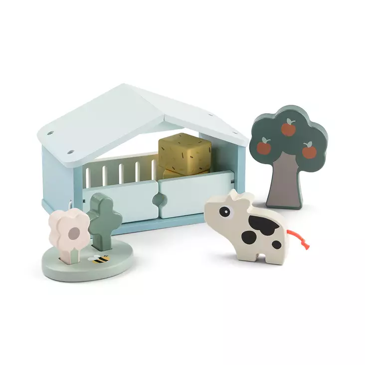 Done By Deer Tiny Farm Playset Dotti colour mix. - Puulelut - 4654007 - 1