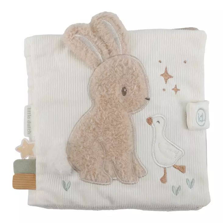 Little Dutch pehmoinen puuhakirja Newborn Naturals. - Helistimet, tarttumislelut ja pallot - LD8407 - 1