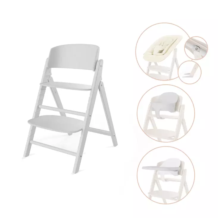Cybex CLICK & FOLD syöttötuoli 4in1 All White. - Syöttötuolit - 524000857 - 1