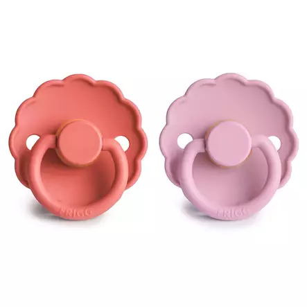 Luonnonkumitutti Frigg Daisy 2 pack Poppy/Lupine edest=C3=A4. - Tutit ja tuttinauhat - 101598 - 2