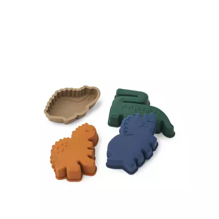 Liewood Gill hiekkamuotit Dinosaur Mist, 4-pack. - Muovailuvahat ja hiekkalelut - 19985-2168 - 1