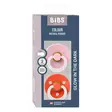 Bibs Night luonnonkumitutti 2 kpl 6-18kk, Pink/Tango, pakkaus. - Tutit ja tuttinauhat - 120478 - 3
