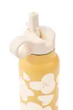 Liewood juomapullo Falk 350 ml Flower/Lemon yellow, sporttikorkilla. - Juomapullot ja pillipullot - 19617-2608 - 2