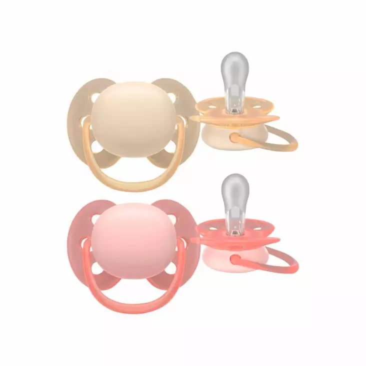 Avent Ultra Soft Tutti 0-6 kk Rosa/Vanilja (2 kpl). - Tutit ja tuttinauhat - 03709138 - 1