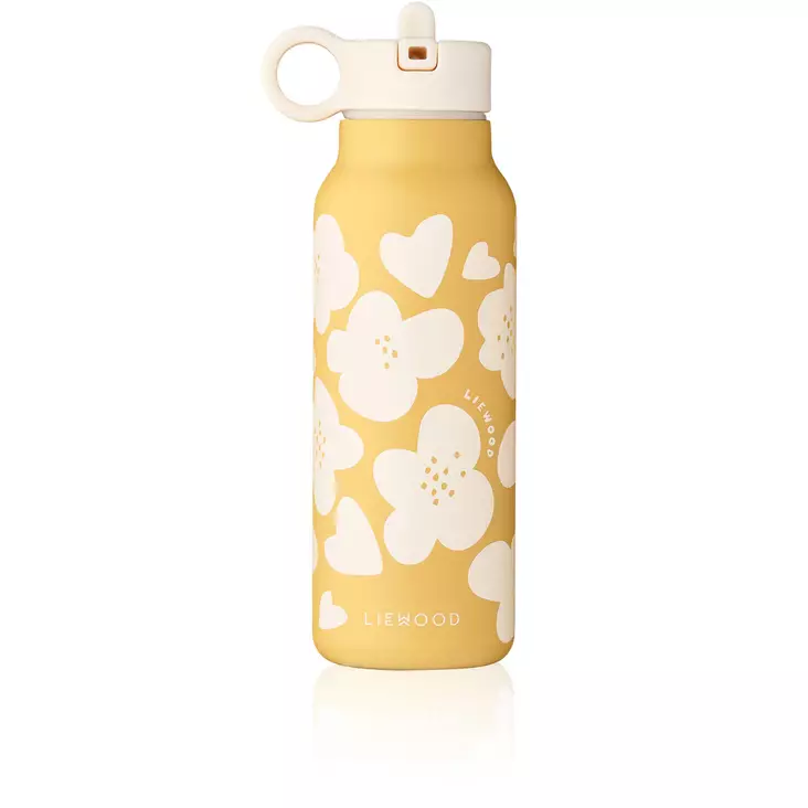 Liewood juomapullo Falk 350 ml Flower/Lemon yellow. - Juomapullot ja pillipullot - 19617-2608 - 1