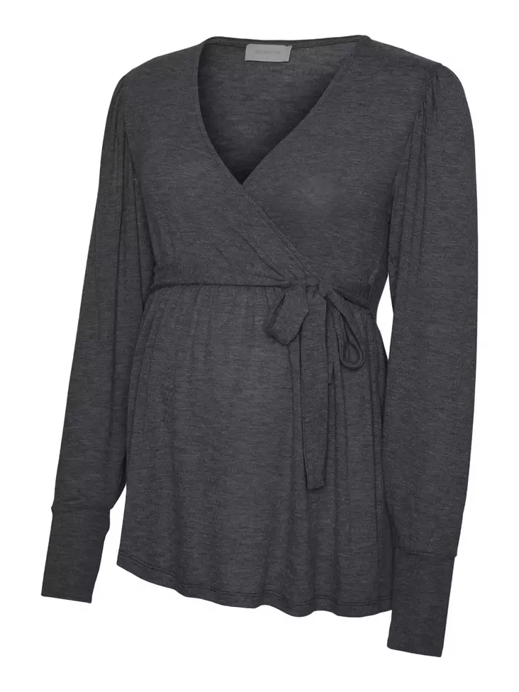 =C3=84itiyspaita Anabella Tess Black-Dark Grey Melange. - Äitiyspaidat - 20020928 - 1