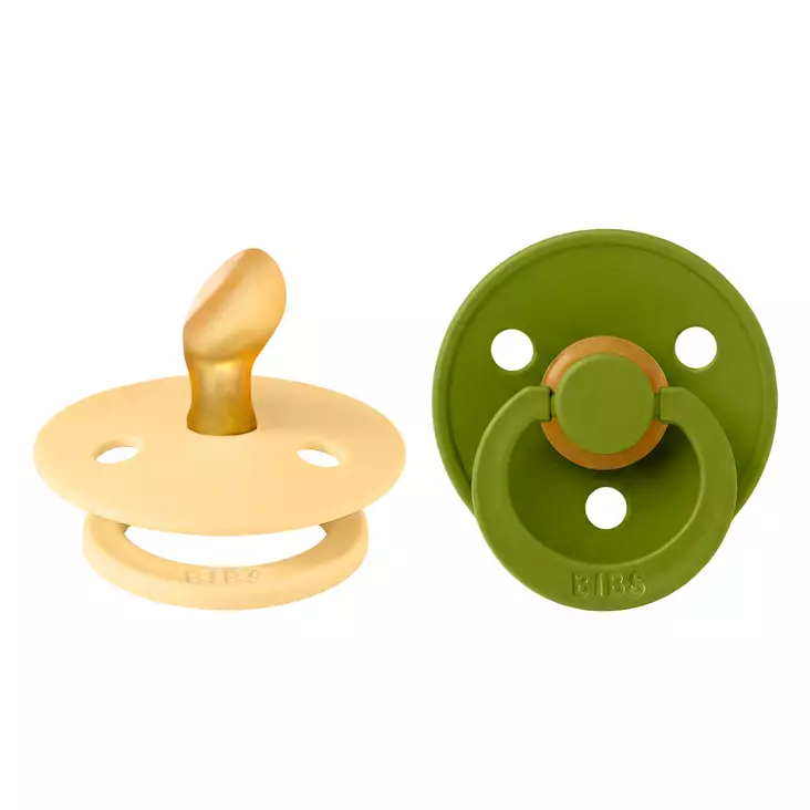 Bibs luonnonkumitutti 2 kpl 0-6 kk Pale Butter/Wasabi, anatominen. - Tutit ja tuttinauhat - 2111438 - 1
