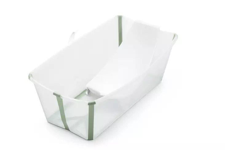Stokke Flexi Bath kylpyamme+ kylpytuki Transparent Green. - Kylpyammeet ja kylpytuet - 531508 - 1