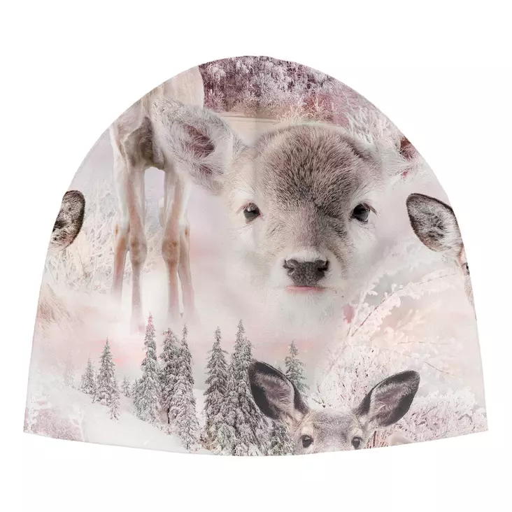 Gugguu Print Soft Beanie Pinkdeer. - Lasten pipot - GUGMP001-38 - 1
