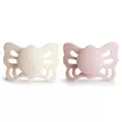 Silikonitutti Frigg Butterfly 2 pack Size 1, Cream/Blush edestä. - Tutit ja tuttinauhat - 100479 - 2