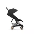 Cybex Coya Comfort matkarattaat Rosegold, Sepia Black, selkänoja pystyssä. - Matkarattaat ja lastenrattaat - 526000129 - 2