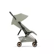 Cybex Coya Style matkarattaat Sage Green, selkänoja pystyssä. - Matkarattaat ja lastenrattaat - 526000639 - 2