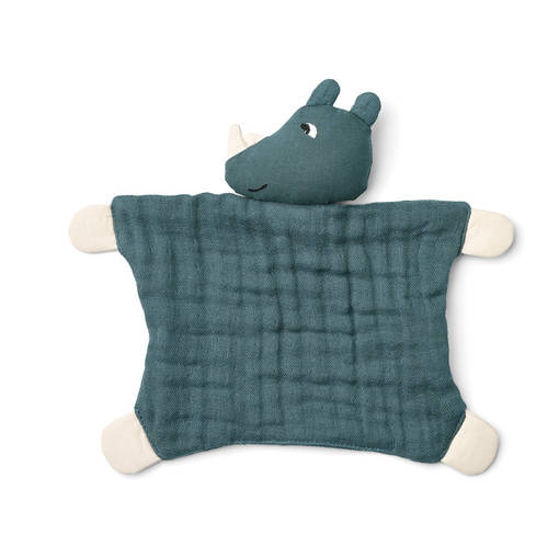 Liewood Amaya uniriepu Rhino v=C3=A4riss=C3=A4 while blue. - Pehmolelut ja unilelut - 17465-1369 - 1
