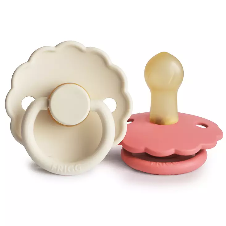 Luonnonkumitutti Frigg Daisy 2 pack Cream/Poppy. - Tutit ja tuttinauhat - 101609 - 1