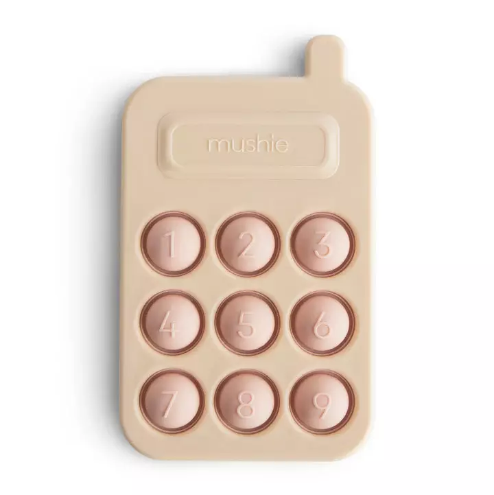 Mushie aktiviteettilelu Press Toy Phone, Blush. - Helistimet, tarttumislelut ja pallot - 2860019 - 1