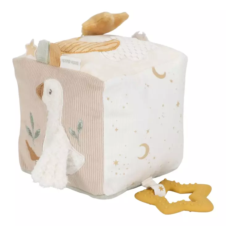 Little Dutch pehmokuutio Newborn Naturals. - Helistimet, tarttumislelut ja pallot - LD8409 - 1