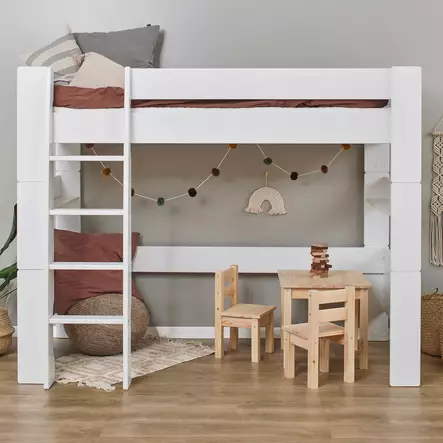 Hoppekids Pure korkeasänkymoduuli White parvisänkynä - Sängyt - 31-6180-82-09A - 2