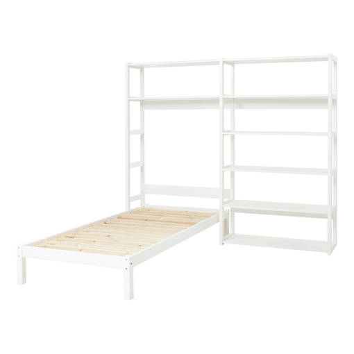 STOREY kokonaisuus, hyllyt 8kpl, sänky, 100 cm - valkoinen - Hyllykokonaisuudet - STO-20-09A - 1