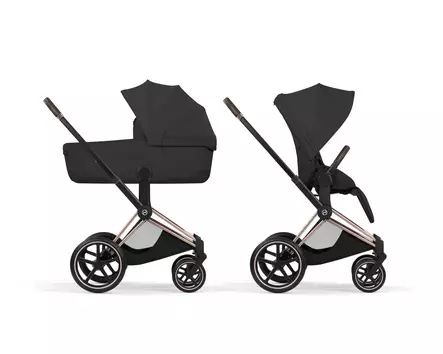 Cybex Priam Style yhdistelmävaunut Rosegold, Sepia Black. - Lastenvaunut ja yhdistelmävaunut - 526000221YHDRGSB - 1