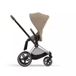 Cybex Priam 4 lastenrattaat Chrome/Brown, Cozy Beige sivusta. - Lastenvaunut ja yhdistelmävaunut - 521002319RATCBRCB - 2