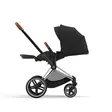 Cybex Priam 4 lastenrattaat Chrome/Brown, Sepia Black makuuasennossa. - Matkarattaat ja lastenrattaat - 521002319RATCBRSB - 3