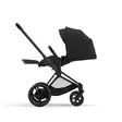 Cybex ePriam 4 lastenrattaat Matt Black, Sepia Black makuuasennossa. - Matkarattaat ja lastenrattaat - 521002331eRATMBSB - 5