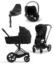 Cybex Priam 4 starttipaketti PLUS kaukalo Sepia Black, MattBlack runko. - Lastenvaunut ja yhdistelmävaunut - 521PLUSSTASBMB - 1
